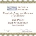East Texas Tourism 2nd Place Best Attraction